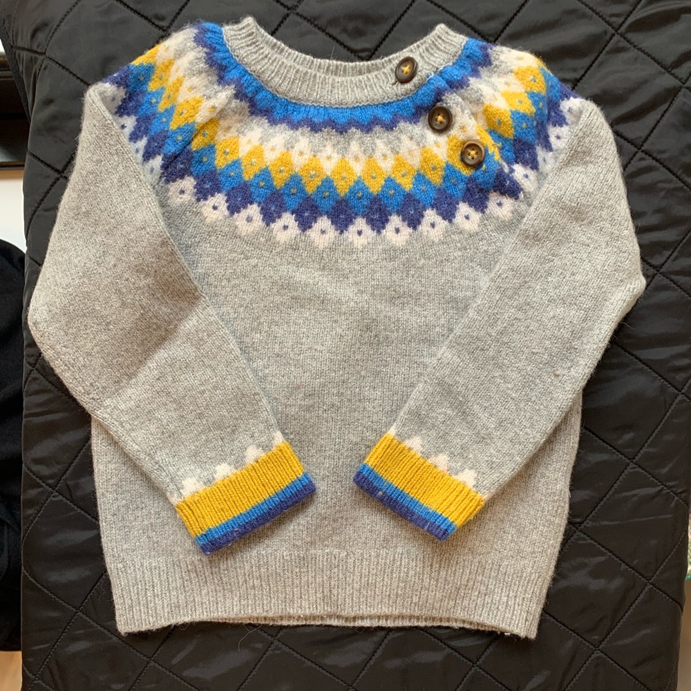 Little Boy’s Boden Fair Isle Sweater, 2-3T